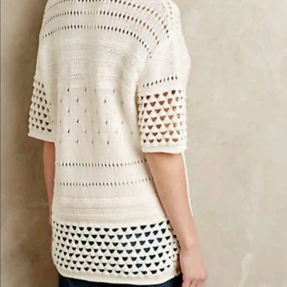 Twelfth Street By Cynthia Vincent Sweater in White Knitted in size Petite - Picture 3 of 12